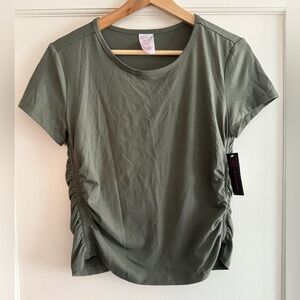 No Boundaries Olive Green Short Sleeve Top